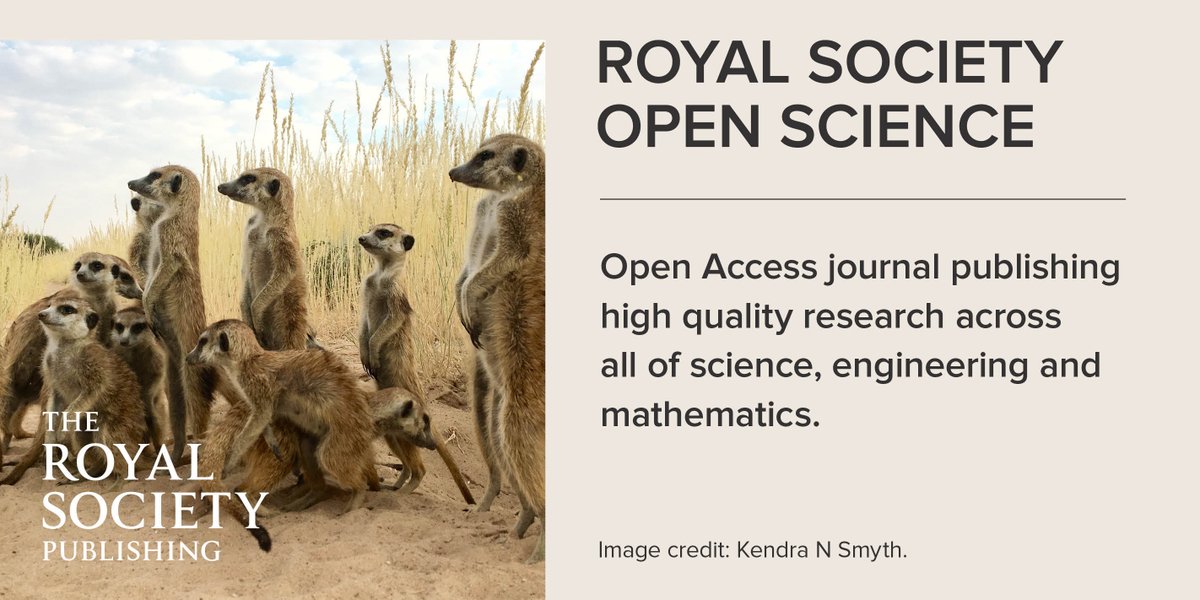 Royal Society Open Science is an open journal publishing high-quality original research across the entire range of science on the basis of objective peer-review: ow.ly/RpFm30sBruG #RSOS #OpenScience