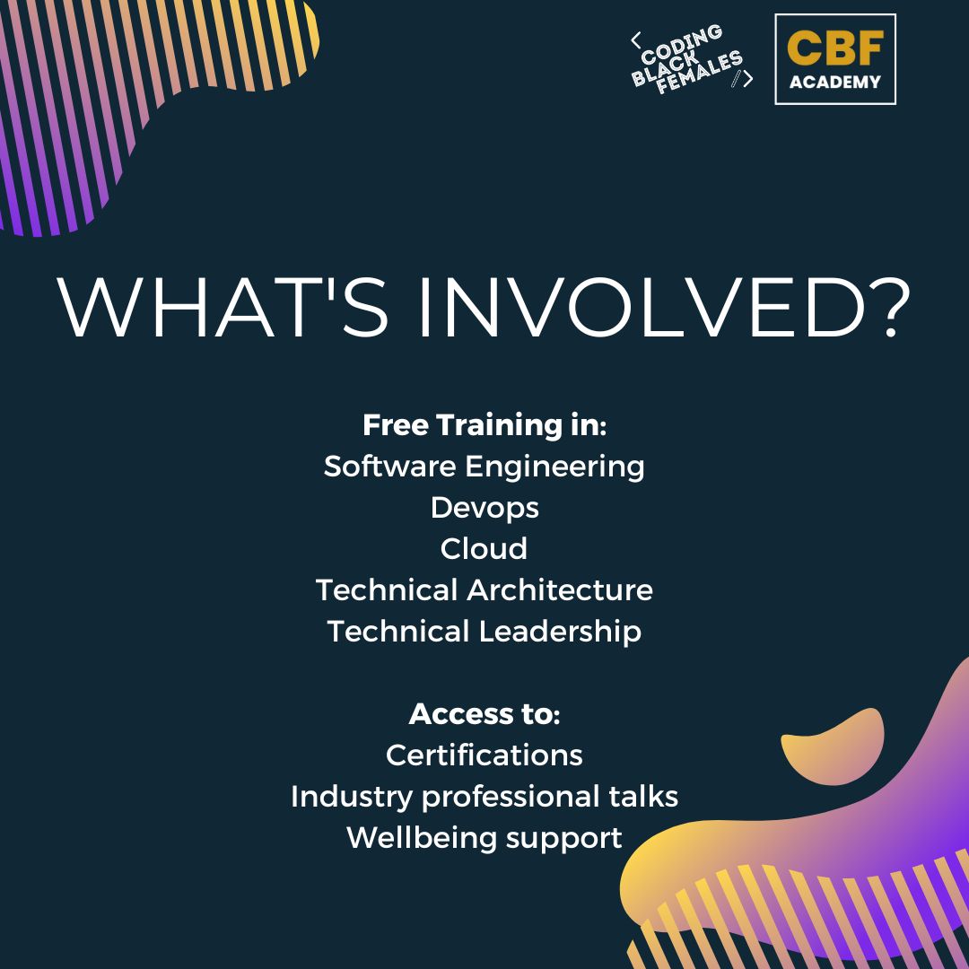 Return to Tech bootcamp in partnership with BAE Systems Digital Intelligenc, starts 6th May. codingblackfemales.com/academy/return… Got questions? Join us at the next Applying for a CBF Bootcamp lunchtime session on Tuesday 16th April. eventbrite.co.uk/e/applying-for…