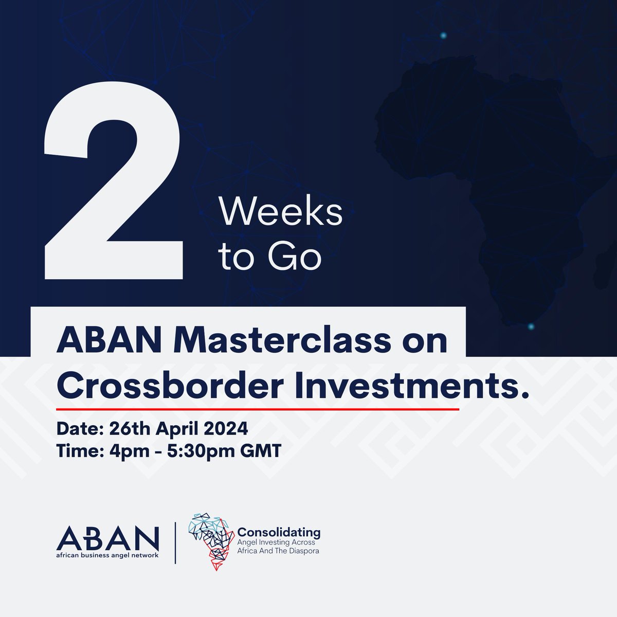 📢 Don't miss out on the #ABANmasterclass on cross-border #investment, moderated by <a href="/FadilahTchoumba/">Fadilah Tchoumba</a> &amp; <a href="/Umulingak/">Umulinga Karangwa</a>. Learn how to identify investment prospects across diverse African markets, mitigate risk &amp; maximize returns in cross-border ventures.  

🔗👉bit.ly/3xvGftJ