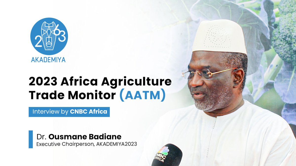 @AKADEMIYA2063: Africa needs to build resilience to supply shocks! @cnbcafrica’s Ridhima Shukla caught up with Dr. Ousmane Badiane, Executive Chair, @AKADEMIYA2063 on insights from the 6th Africa Agriculture Trade Monitor at @TheAGRF 23. The interview: shorturl.at/cklQX