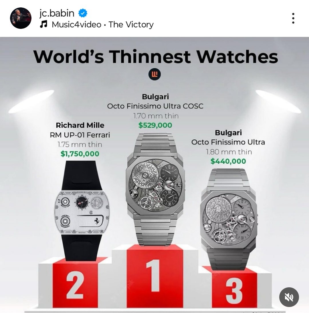 MILEstone1515's tweet image. 2024 ranking.
Octo Finissimo Ultra COSC is also the first ever ultra thin certified chronometer (COSC) in history as well as the only connected to the digital world and blockchain thanks to its #datamatrix engraved on the back.
#bulgari
#milephakphum