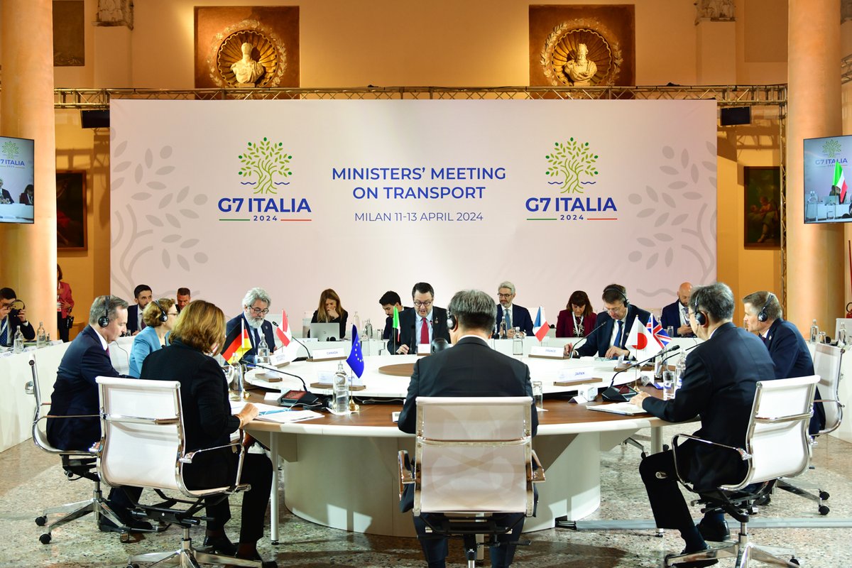 Minister Matteo Salvini kicks off today's working session of the #G7 Ministers’ meeting on Transport devoted to the challenges of mobility and global connectivity. #G7Italy