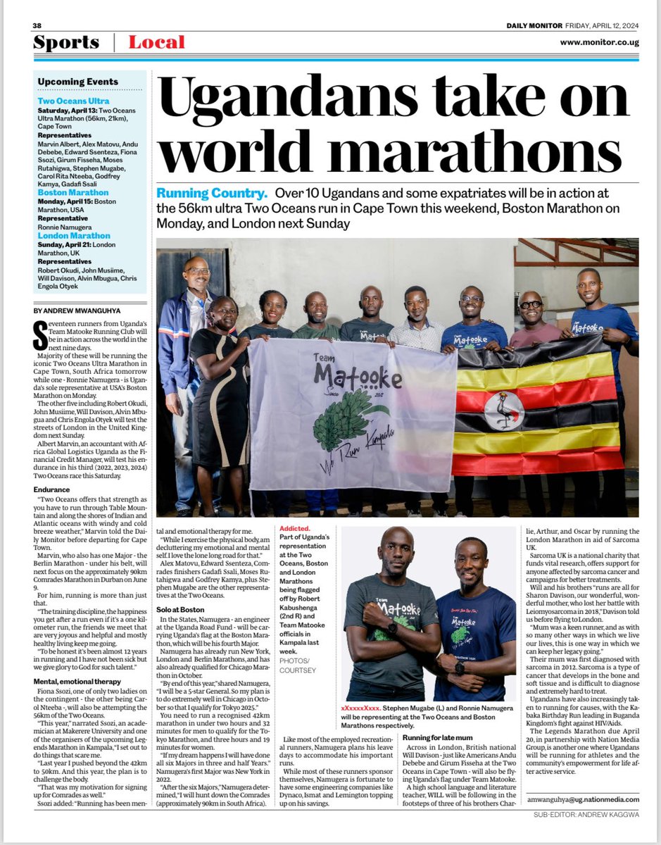 Thank you @DailyMonitor for the feature. We are definitely going for a big day. @TheLoveDre @ActivateUgandaL @Fssozi @ssenteza12 @rnamugera @nteeba @St_Gadafi @OnyiaAlbert