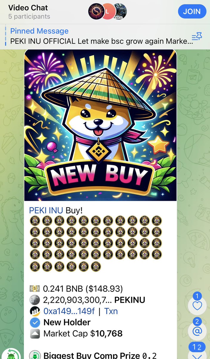 Say hello to our new PEKI INU Holder, The INU Chinese Dog 🐶🇨🇳 We are on our way to break the 100K $ Marketcap. Be ready, join the rocket. We have just been in top Trending and other listings are coming. Join us 🐶🇨🇳 : t.me/PEKI_INU #PEKI #FLOKI #DOGE #BNB #SHIB