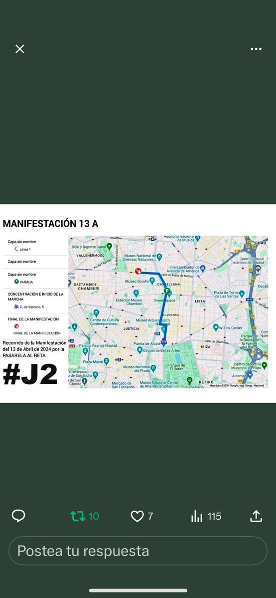 DEFENDA5's tweet photo. Itinerario  manifestación 13 d abril en Madrid.
Salida: Serrano 5
Parada: Parlamento Europeo
Llegada: Ministerio Seguridad Social

Abogacía y Procura unida x una jubilación digna
TU ASISTENCIA ES IMPORTANTE 
 ¡NOS VEMOS EN MADRID!
#PasarelaAlRetaParaTodos #YoVoy13AMadridJ2 https://t.co/4PhDG88dJy
