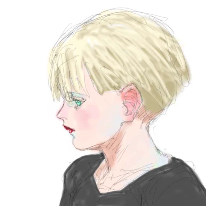 A study of  顔の習作#illustration #イラストレーション #米田仁士 #HitoshiYoneda #DigitalDrawing 