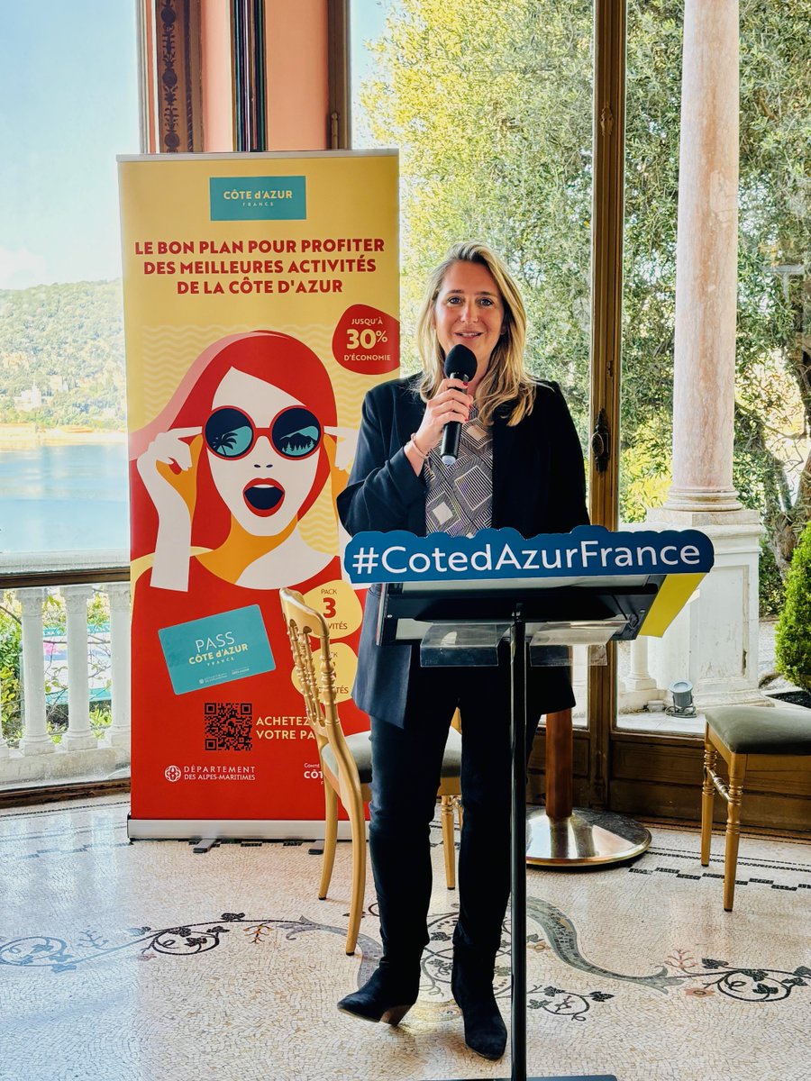 Le Pass #CotedAzurFance fête ses 10 ans ! Lancement de la saison 2024 à la Villa Ephrussi de Rothschild ce matin par @AlexndraBorchio, Présidente du CRT @ProCotedazur.