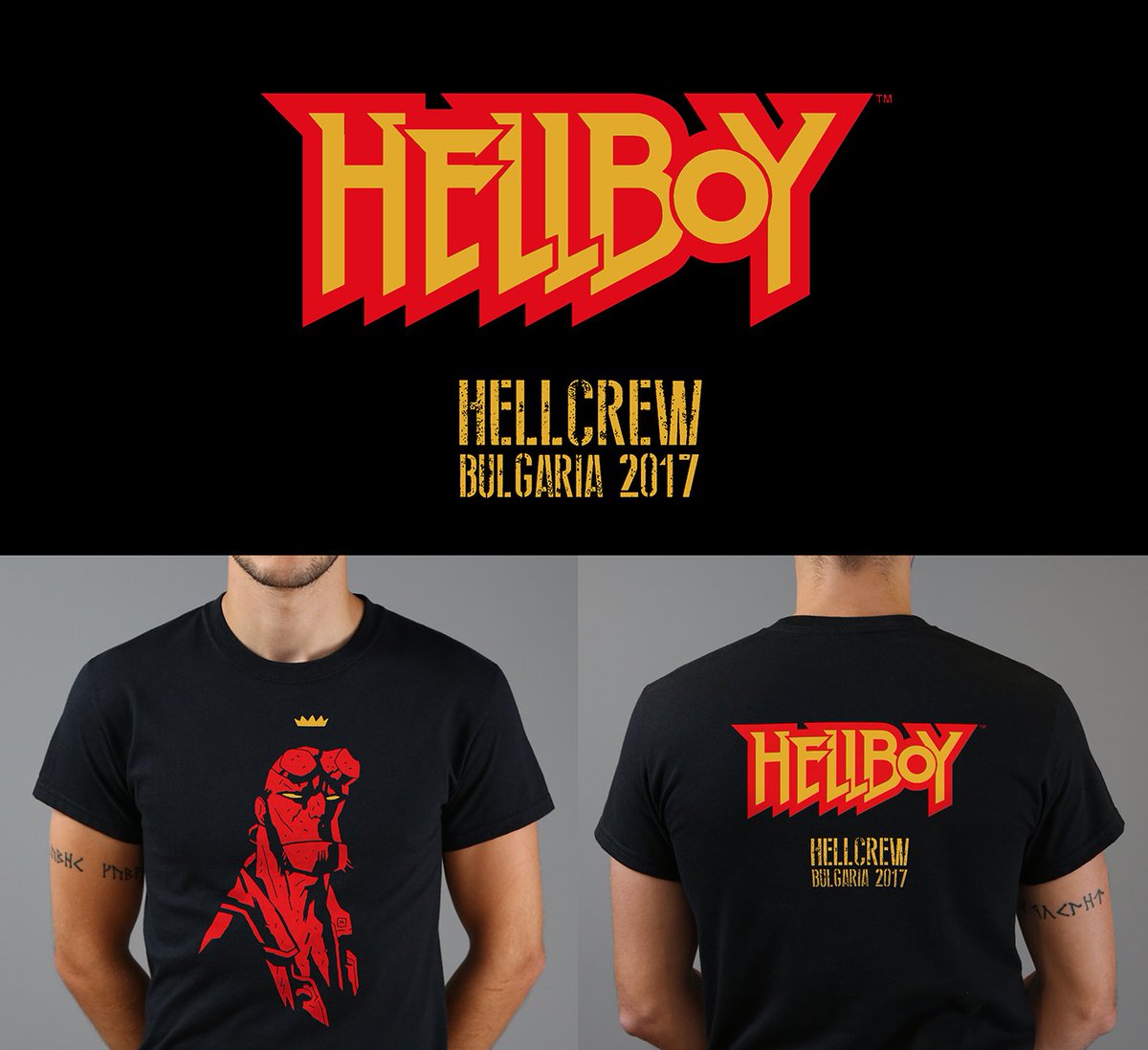 Neil Marshall's Hellboy was released in the US on this day in 2019. We were honoured to have been asked to do crew T-shirts featuring an illustration by @artofmmignola himself. - Mike