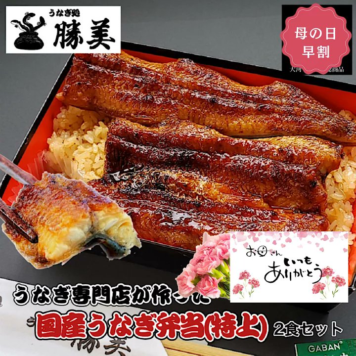 ／ うなぎ専門店自慢の味わい😤‼️ ＼ 国産うなぎ蒲焼き弁当【特上】2食セット(タレ山椒付き)が6,290〜6,565円(送料無料） ポイント15倍！ ▷ hb.afl.rakuten.co.jp/hgc/g00tkbb7.p… 浜名湖のうなぎ処のこだわりの焼き🔥