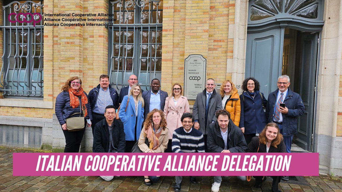 Benvenuti a casa vostra! 🇮🇹 Yesterday, we received a delegation from the Italian Cooperative Alliance visiting the #CoopWorldHouse! Enriching exchanges around the ICA mission, our activities & the services to members. 💡The ICA unites, represents and serves #coops since 1895.