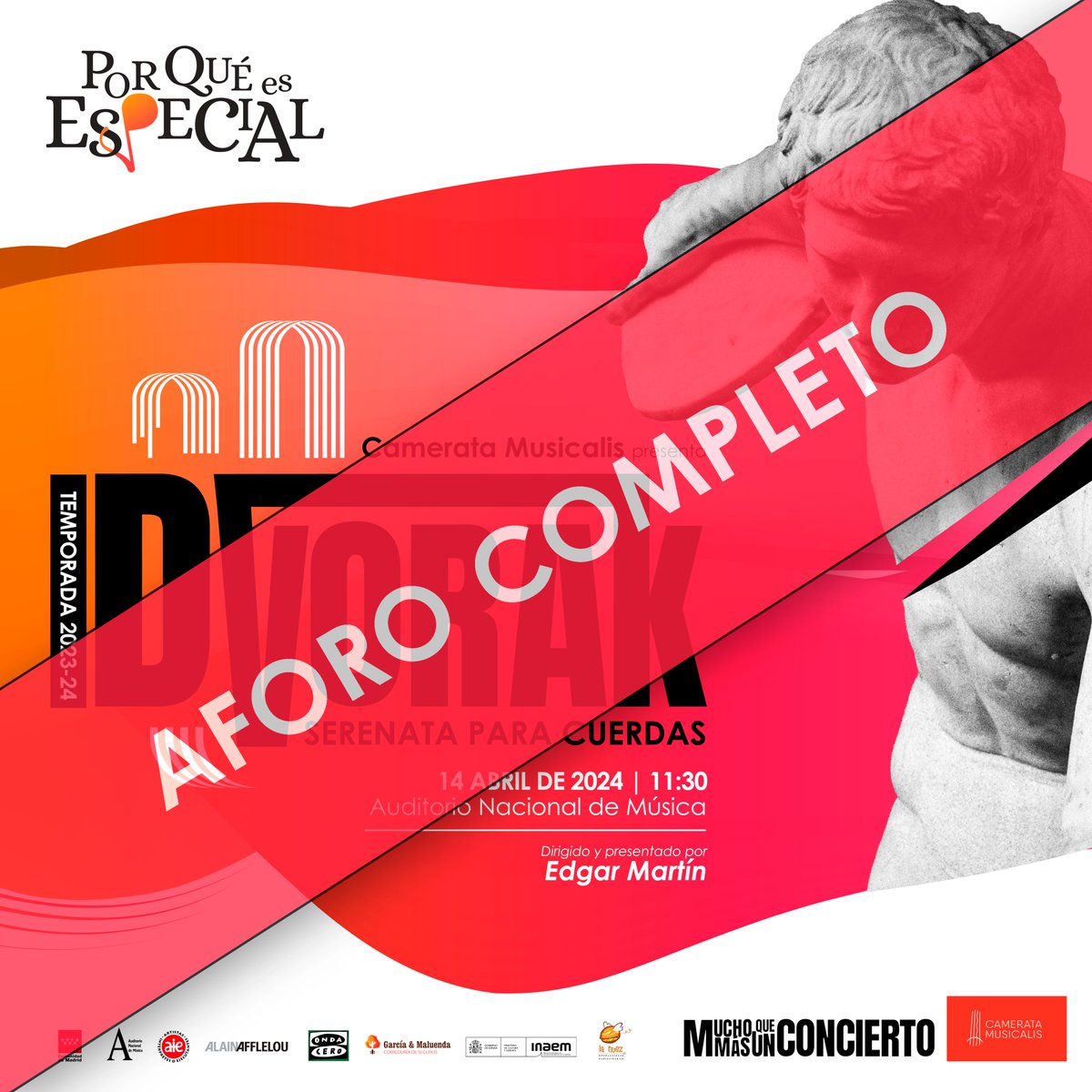 Camerata Musicalis (@c_musicalis) on Twitter photo ¡Lo habéis vuelto a hacer! #SoldOut
Este domingo en el #AuditorioNacional no va a caber ni un alfiler.
Y lo que vamos a disfrutar con la Serenata para cuerdas de #Dvořák gracias a nuestra maravillosa orquesta y al maestro <a href="/EdgarmjDirector/">Edgar Martín Jiménez</a> ¡Lo habéis vuelto a hacer! #SoldOut
Este domingo en el #AuditorioNacional no va a caber ni un alfiler.
Y lo que vamos a disfrutar con la Serenata para cuerdas de #Dvořák gracias a nuestra maravillosa orquesta y al maestro <a href="/EdgarmjDirector/">Edgar Martín Jiménez</a>