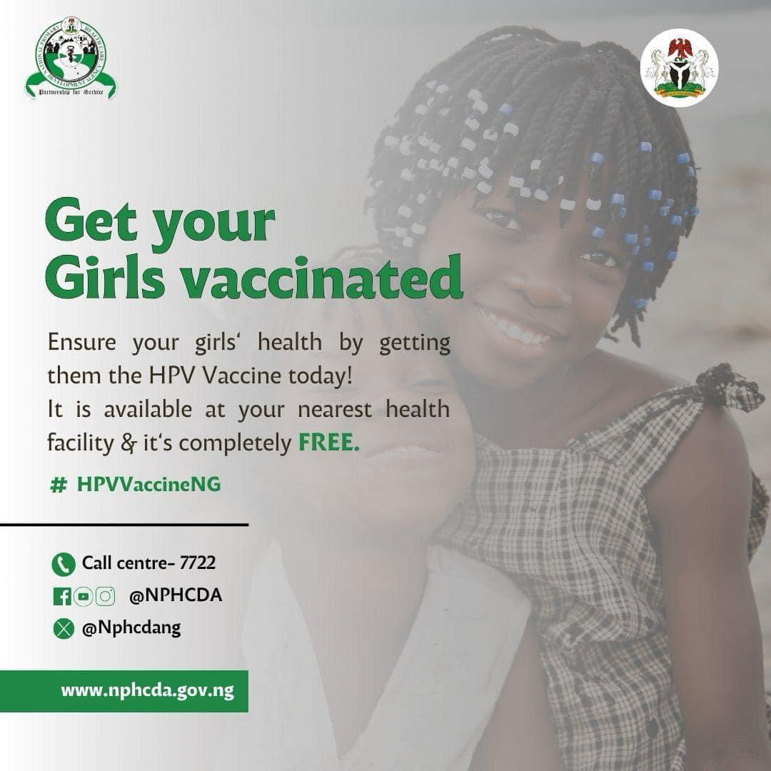 Every girl deserves protection! The HPV vaccine shields against a common strains of Human Papilloma virus that can lead to cervical cancer. Let's prioritize the health of our girls and lead the way towards prevention. #GirlsDeserveProtection #HPVVaccineNG
