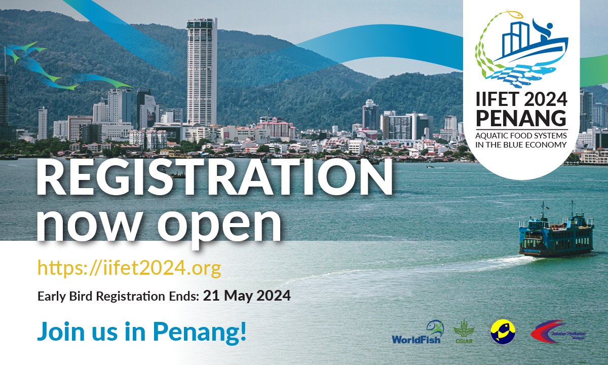 📣 Have you registered for the IIFET 2024 Conference yet? Dive into the future of aquatic food systems with us in Penang, Malaysia, from July 15-19. Don't miss out on early bird rates! 👉Register now: iifet2024.org #BlueEconomy #AquaticFoods #RegisterNow @CGIAR