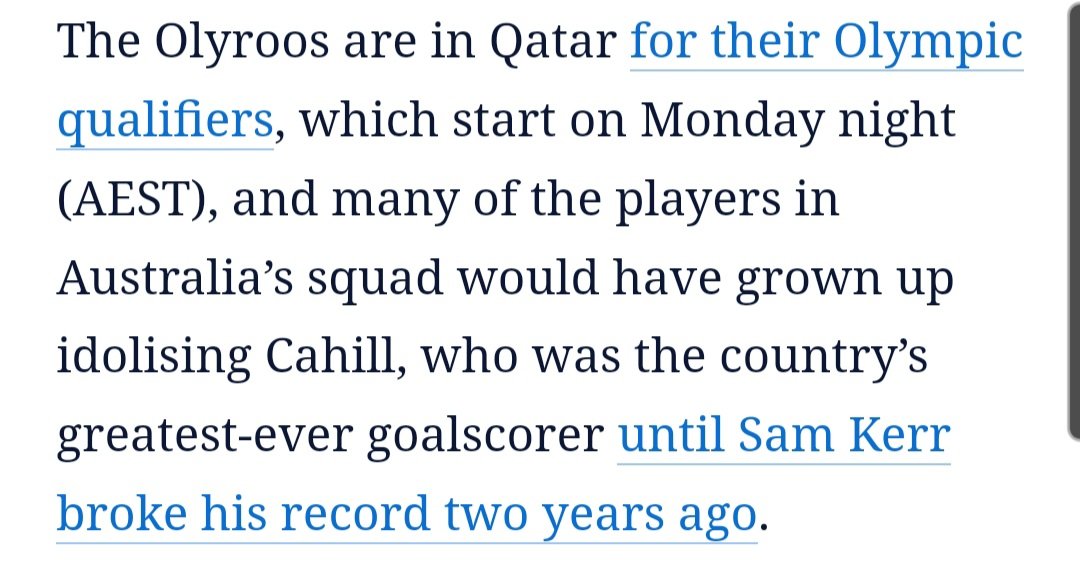 @VinceRugari tim Cahill is the highest goal scorer for @Socceroos. You cannot merge men and women achievements ffs