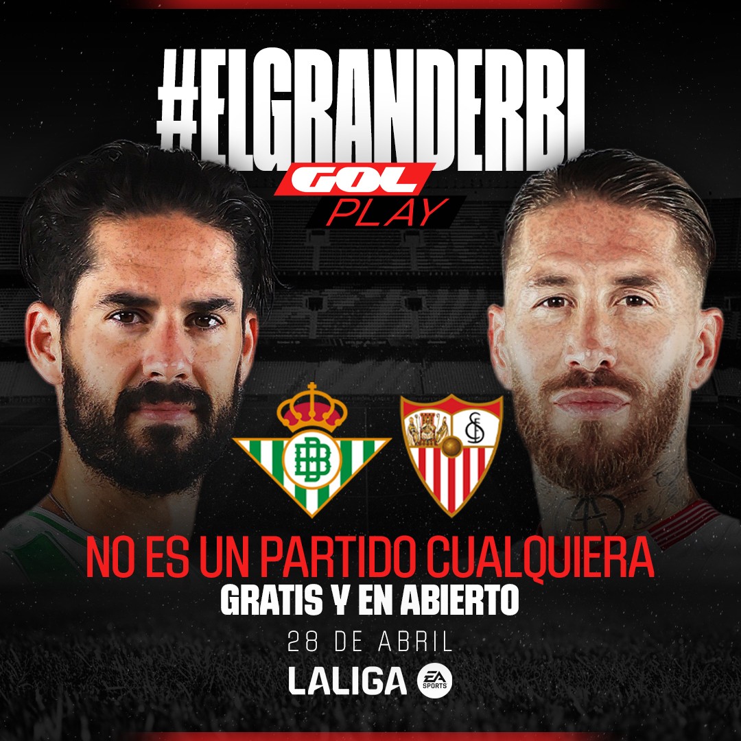 Gol's tweet photo. 👀 Sevilla es...

RT - Verdiblanca 💚
Like - Rojiblanca ❤️

📺 ¡El domingo, a las 21h, disfruta #ElGranDerbi GRATIS y en ABIERTO en GOL PLAY!

#⃣ #NoEsUnPartidoCualquiera https://t.co/6M7MqiTGp9