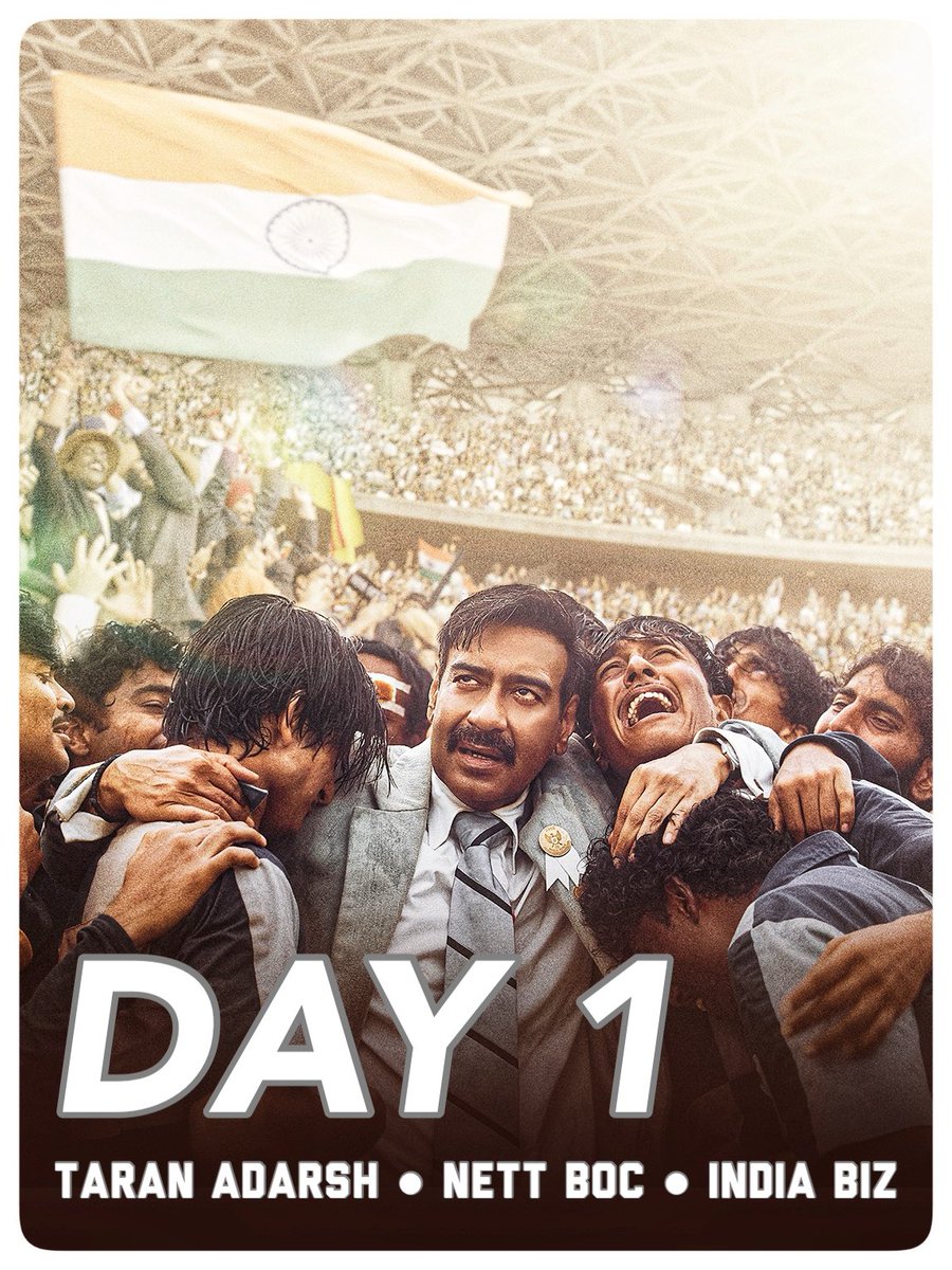 Inspite of the big holiday [#Eid], #Maidaan opens to shockingly low numbers… Biz at urban centres in particular should’ve multiplied post-noon onwards, but, despite merits and appreciation, the Day 1 biz is dismal, way below the mark… Wed previews + Thu ₹ 7.25 cr. #India biz.…