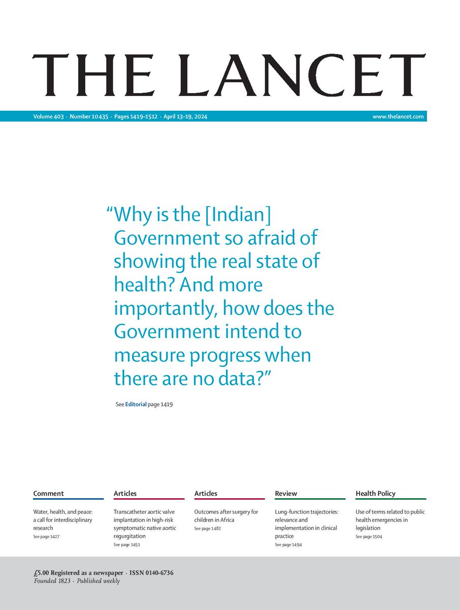 On this week’s cover, a quote from our latest Editorial: “India’s elections: why data and transparency matter” Read here: hubs.li/Q02sFMfh0 Full issue link in thread ⤵️