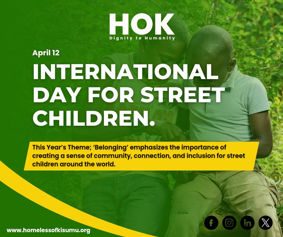 This year's theme of 'Belonging' for the International Day of Street Children carries a profound message. It emphasizes the importance of creating a sense of community, connection, and inclusion for street children around the world. #InternationalDayOfStreetChildren #ChildRights