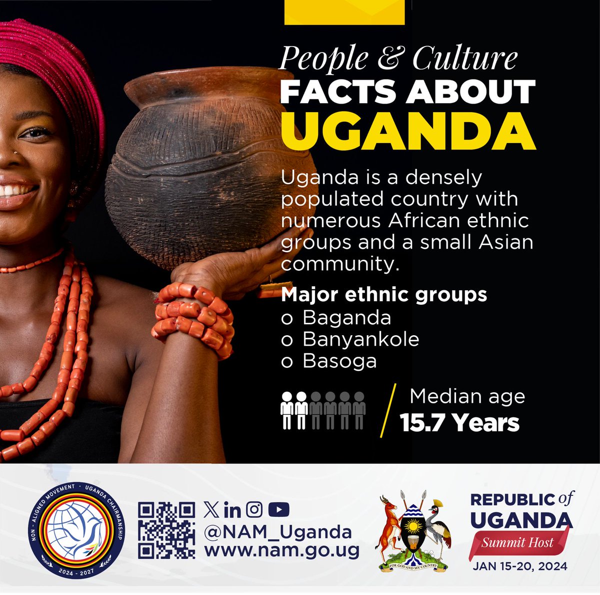 Uganda is a densely populated country with numerous African ethnic groups and a small Asian community. #UgandaIsBlessed
#UgandaThePearlofAfrica