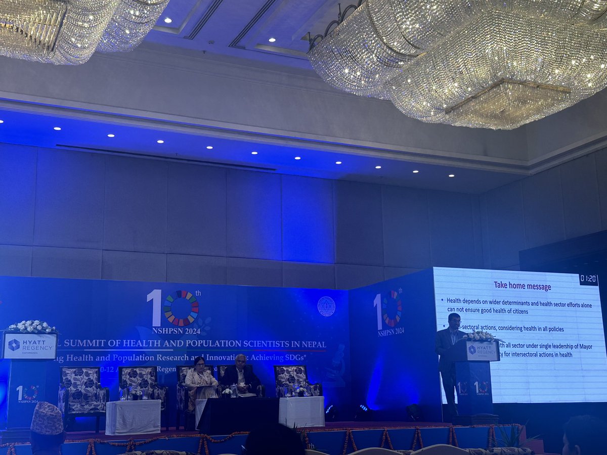 Health isn't just about healthcare; it's influenced by various factors. Multi-sectoral actions are crucial. Let's prioritize health in all policies for the well-being of citizens, says @achyutrp #HealthForAll #PolicyInfluence #NSHPSN2024