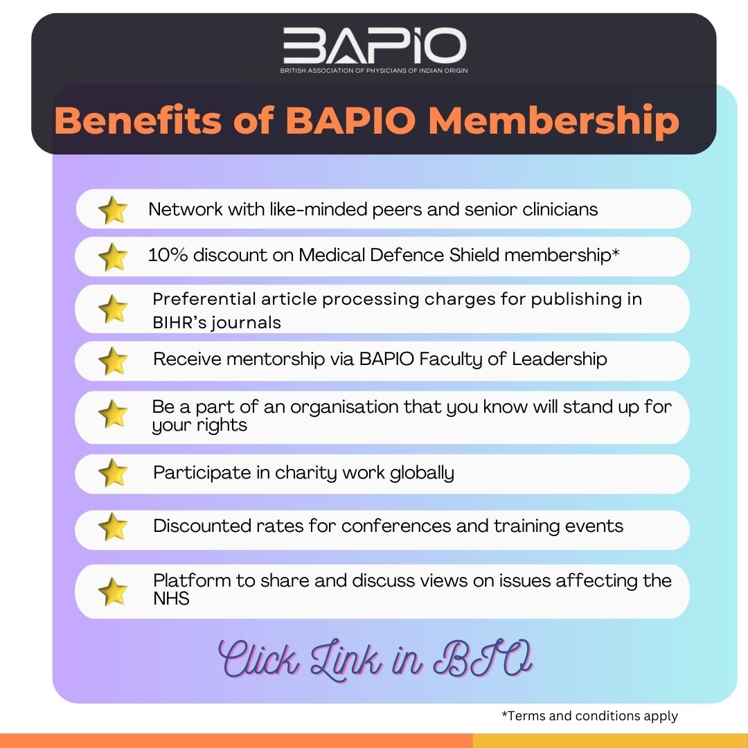 Join BAPIO Today!!! Click the link below. bapio.co.uk/membershipform/ @RameshMehta15 @gmenon1423 @jsbamrah @JoydeepGrover @ParagSinghal09 @indranilc @BapioYDF @kgajanan6