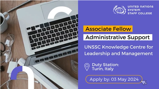🌟 #HiringAlert Join UNSSC as Associate Fellow - Administrative Support! Tasks include admin support, webinar facilitation, workshop arrangements, and liaison duties. Competitive salary & benefits offered! Apply by 3rd May: bit.ly/3TUq2Wu

#UNCareers #Opportunity