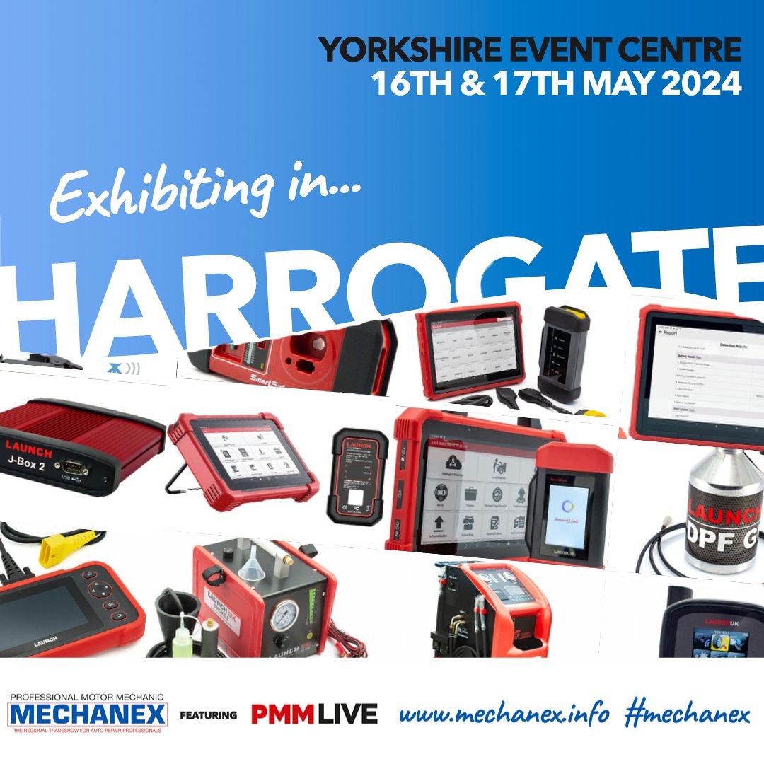 We are exhibiting in Harrogate at the Mechanex Show on 16th & 17th May!

Experience first-hand a range of our products, from the X-431 Euro Link to the CRP129 Evo (C-Reader Professional).

Get your FREE tickets here:👉 mechanex.info/harrogate/

#LaunchUK #Exhibition #ElexShow2024