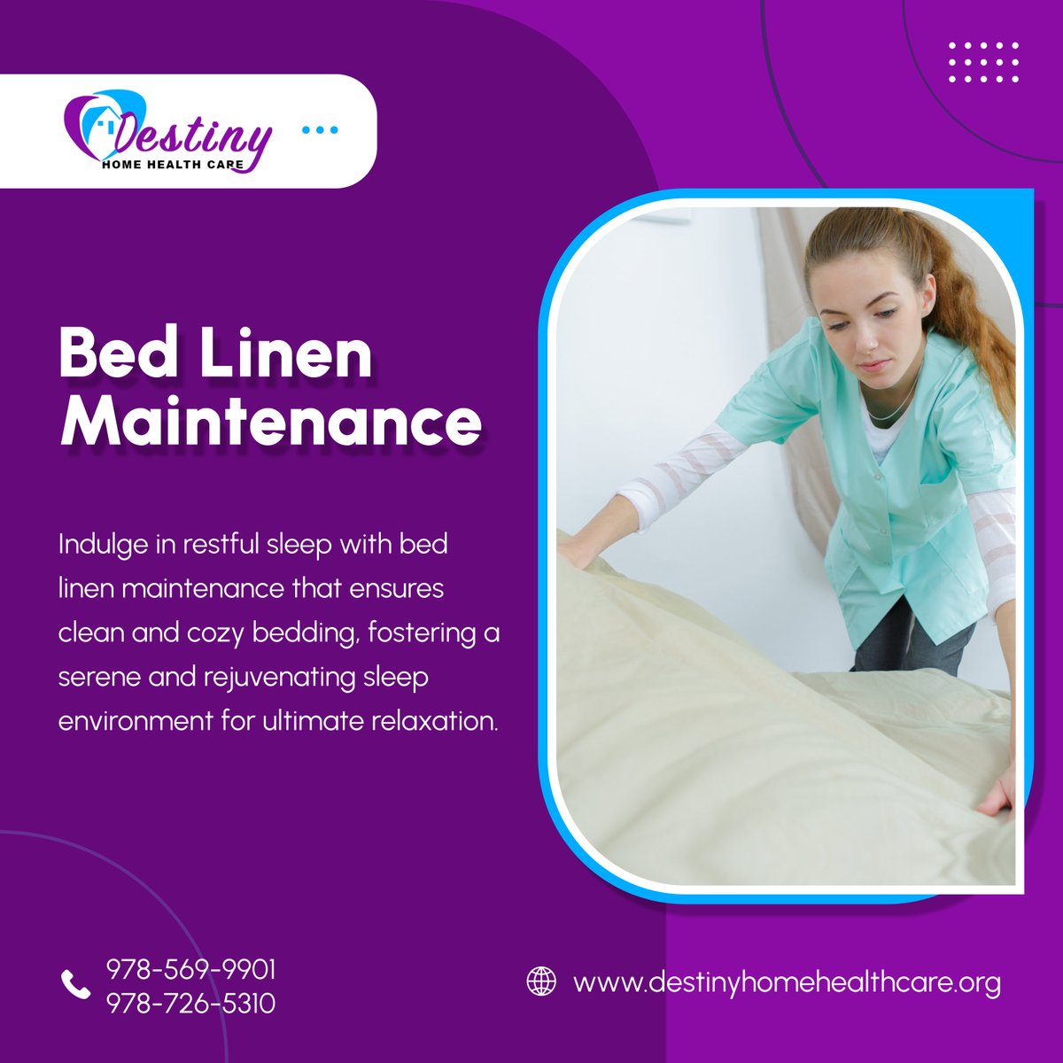 services50210's tweet image. Experience the comfort of fresh linens and a tidy environment with our bed linen changing services. Reach out to us for seamless assistance that ensures a cozy and hygienic space. 
 
#WestfordMA #FreshLinens #HomeHealthCare #BedLinenMaintenance #DestinyServicesInc