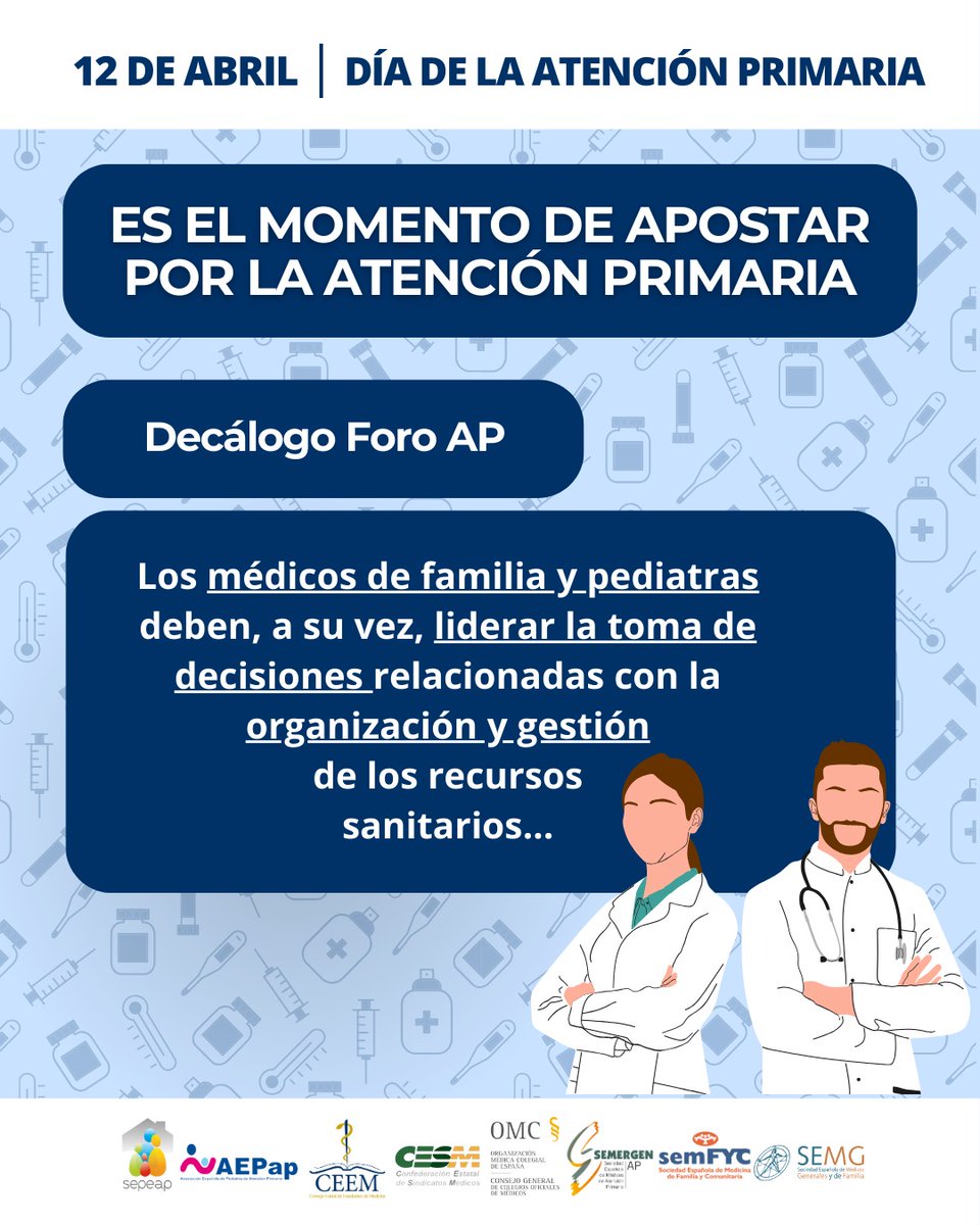 1⃣2⃣de abril🩺Día de la #AtenciónPrimaria