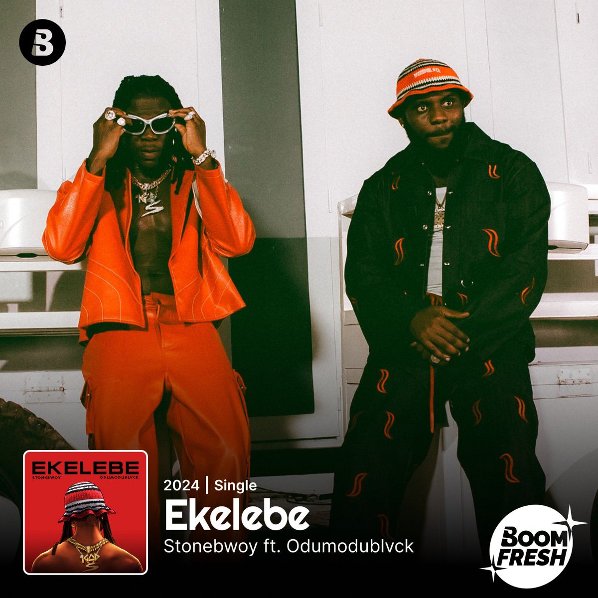 💥BOOMFRESH💥 #Ekelebe with the neighbour @Odumodublvck_ 🇬🇭🇳🇬. Get the latest tune by @stonebwoy now, available on #Boomplay 🔥! ➡️ Boom.lnk.to/StonebwoyEkele… #NewMusicFriday #HomeOfMusic