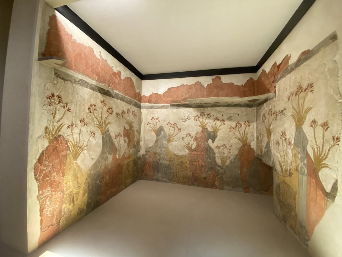 As a student of Manfred Bietak, having seen Minoan wall paintings in class since my first term, it‘s simply stunning to stand in front of the Akrotiri paintings from Thera #NationalArchaeologicalMuseum