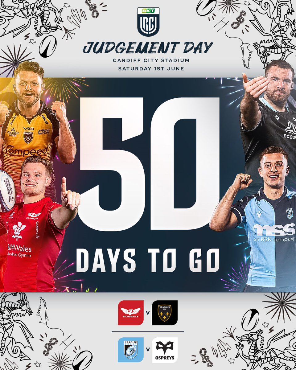 50 days to go! 🔥

Bragging rights and key league points available for the URC knockouts at Judgement Day.

Get your tickets now: bit.ly/J-D-2024

#BKTURC  |  #JudgementDay2024