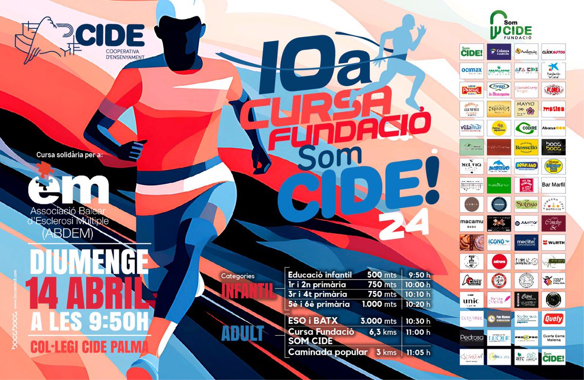 fundacioSomCIDE's tweet photo. Ja superam les inscripcions d’altres anys per a la 10a Cursa Fundació Som CIDE! Arribarem a les 1.000? Apunta’t!

https://t.co/nN1L8LVwhB

#cursa #Palma https://t.co/kS2e0qxKou