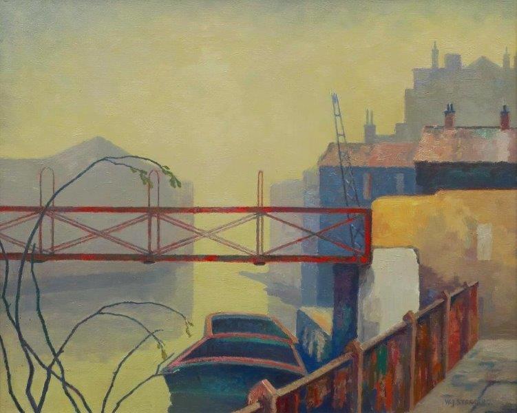 Good morning, Juul @JuulMWilliams & thanks for 'spreading the word' to Peter @PetervanOs56 too. Here's one that I hope you'll both like. This is 'Red Bridge' by Walter Steggles from his post-war work but based on sketches from 1931. #WalterSteggles #EastLondonGroup