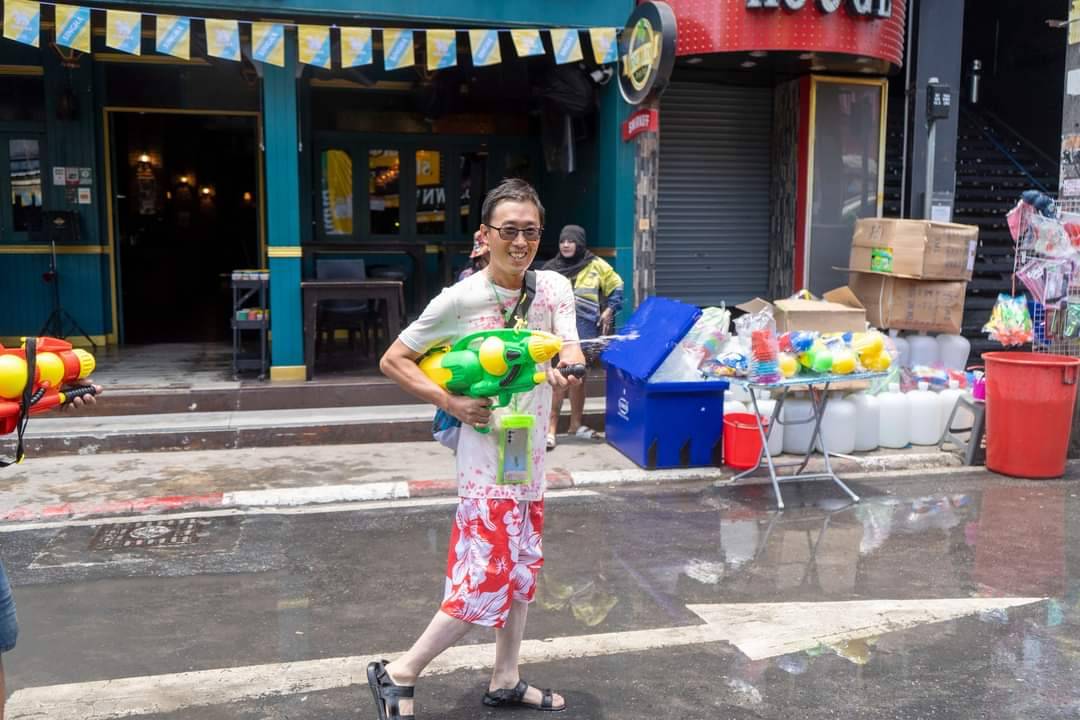 Tourists and locals take part in water fights in #Patong beach in #Phuket as the country celebrates the #Songkran festival. #Thailand #Bangkokpost