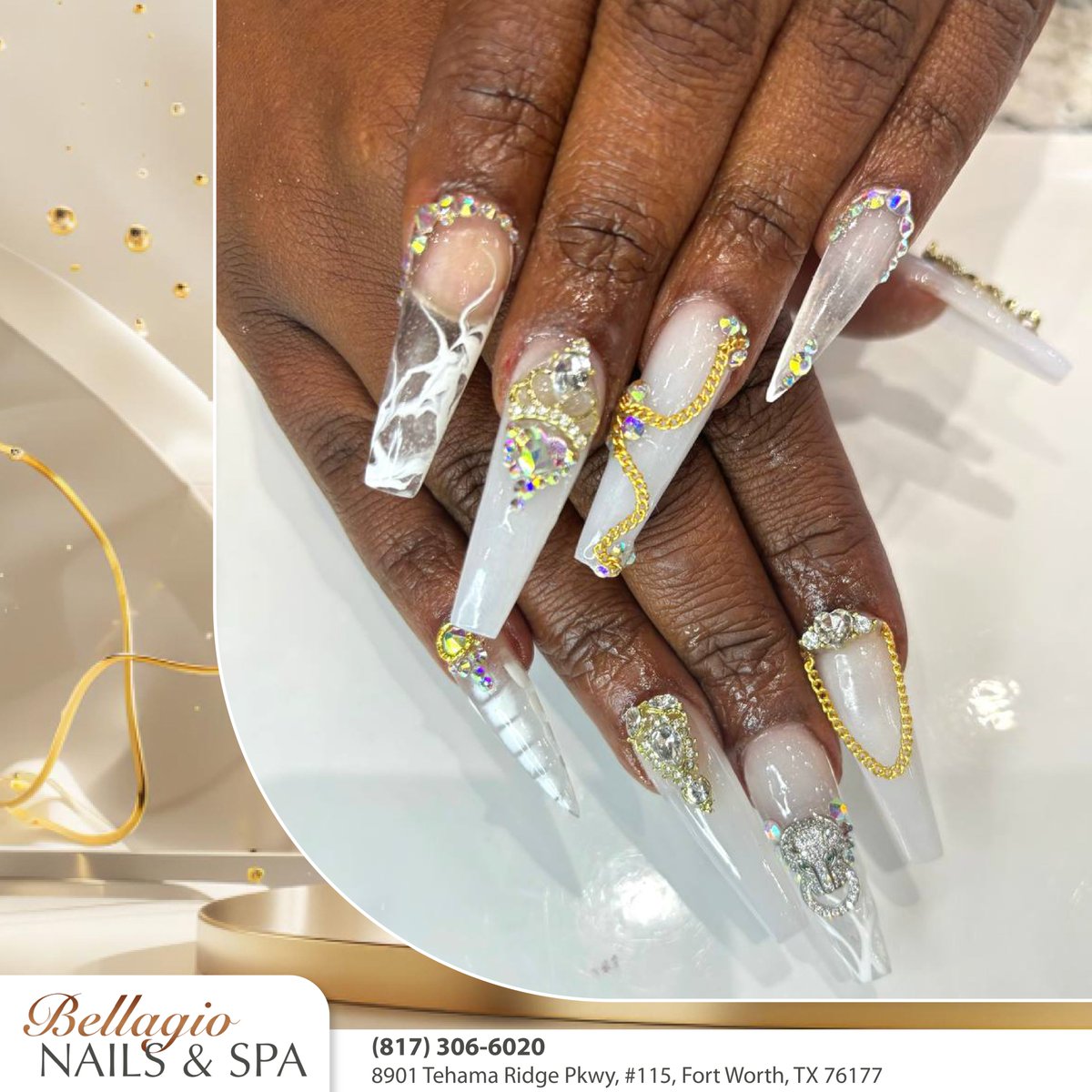 Spotted: The most stunning nails in town‼
They probably came from 𝑩𝒆𝒍𝒍𝒂𝒈𝒊𝒐 𝑵𝒂𝒊𝒍𝒔 & 𝑺𝒑𝒂!😍
#bellagionailspa #bellagiotx #bellagionails #bellagiofortworth #nailsalonfortworth #nailsalontx #nail #nailsoftheday #longnails #naildesign #nailsalonnearme #glitternails