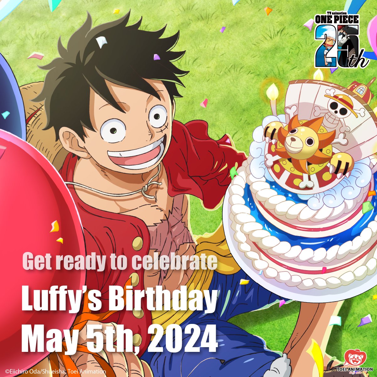 Luffy's birthday is coming!🥳
Meet us in Milan, Berlin, London, Madrid and Paris to celebrate it together, and leave with a little gift! *

Don't forget to take your best selfie during the celebrations on May 5th using #LuffyBirthday2024 on Instagram, and find it on the dedicated