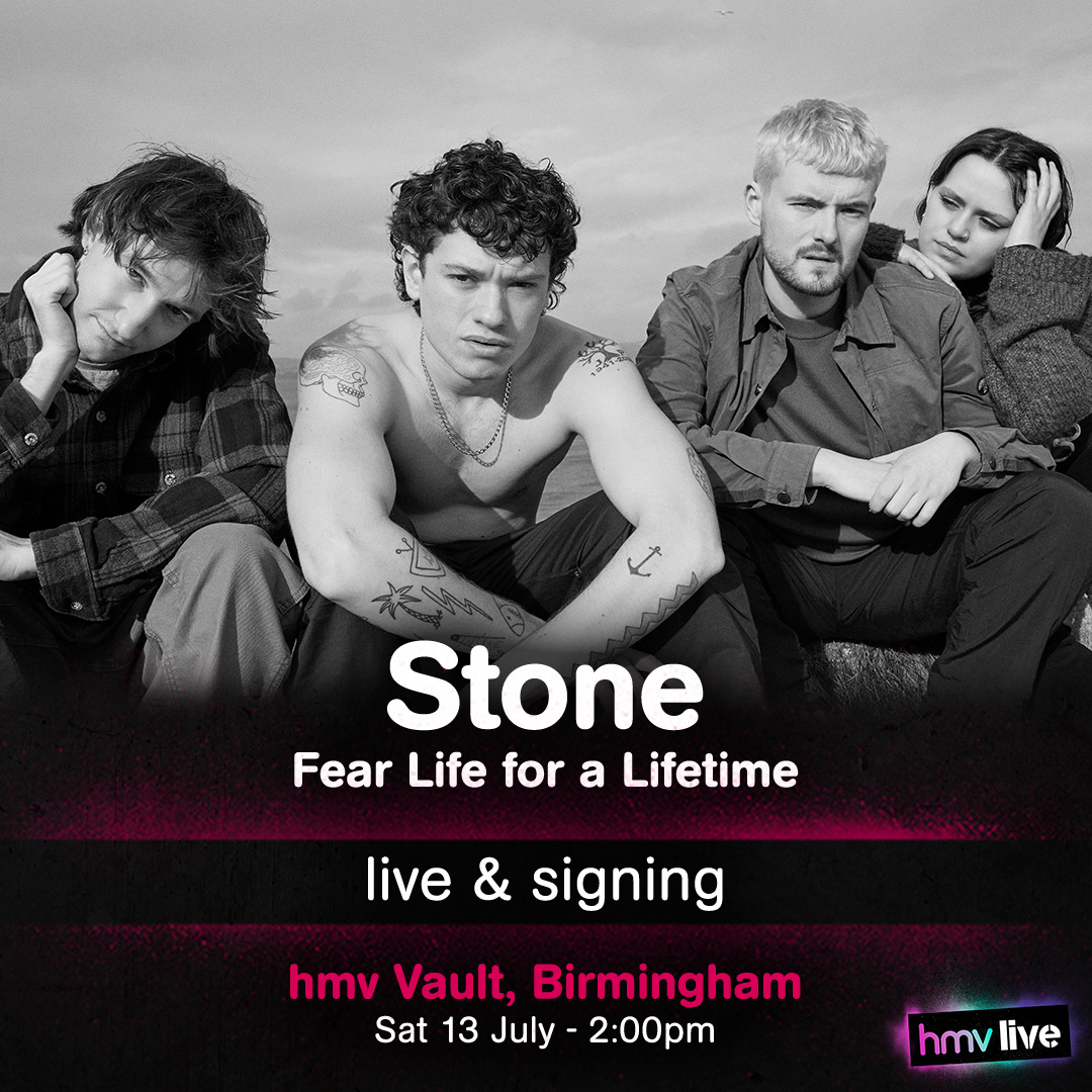 JUST ANNOUNCED! @STONELIVERPOOL release their debut album 𝗙𝗲𝗮𝗿 𝗟𝗶𝗳𝗲 𝗳𝗼𝗿 𝗮 𝗟𝗶𝗳𝗲𝘁𝗶𝗺𝗲 this July, and are heading to @hmvVault to celebrate with a live set and album signing! Pre-order now to attend: ow.ly/R65J50RegfE #hmvLive