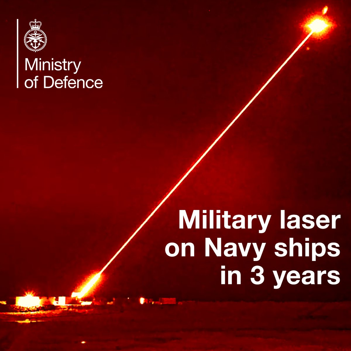 The cutting-edge DragonFire laser will be installed on @RoyalNavy warships from 2027. ✅ New way of shooting down drones and missiles. ✅ Costs around £10 per shot ✅ New procurement reforms mean it will be operational five years earlier 👉 ow.ly/t9ob50ReNXk