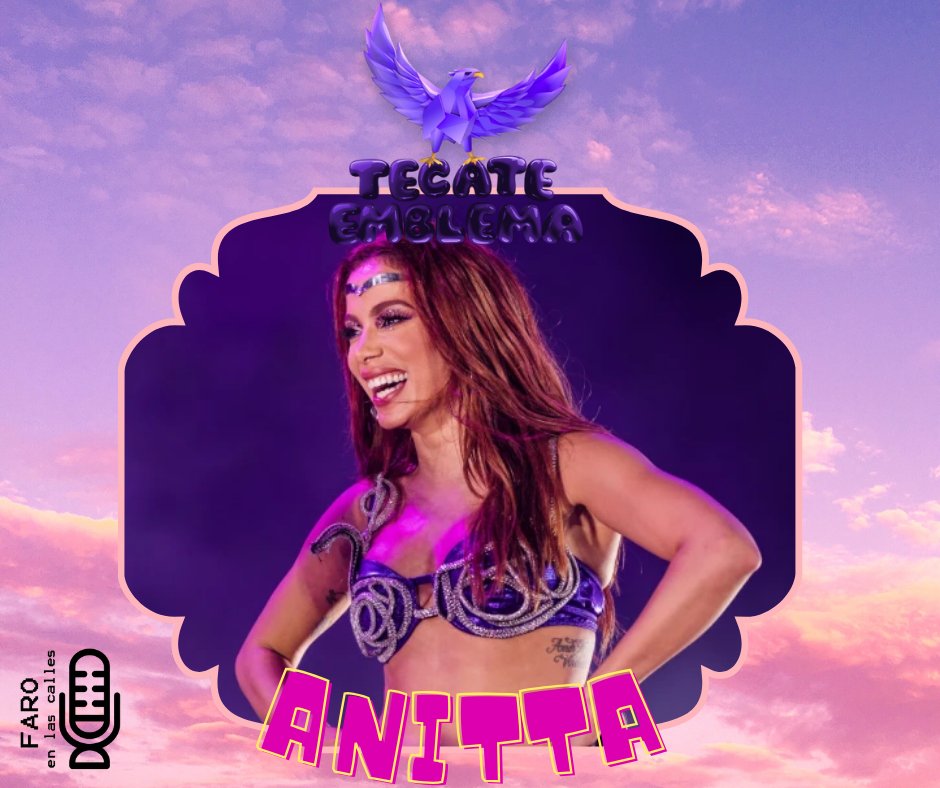 😍 La sensualidad brasileña, @Anitta  por fin pisará la CDMX y nos ofrecerá tremendo show en @TecateEmblema  🦅
¿Están listos?
#Faro