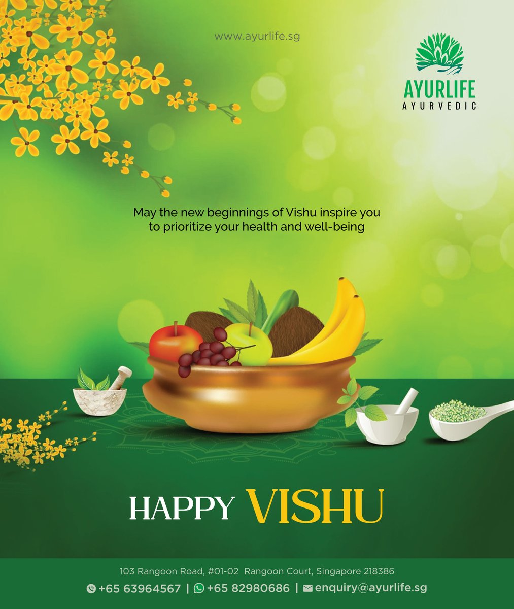 May the divine blessings of Vishu bring you joy, health, and prosperity!
.
.
.
#HappyVishu #VishuWishes #FestivalOfKerala #NewBeginnings #Prosperity #Joy #Blessings #AyurlifeAyurvedic #ayurlife #ayurvedic #healthy #KeralaCulture #FestiveSeason #KeralaFestival #VishuKani