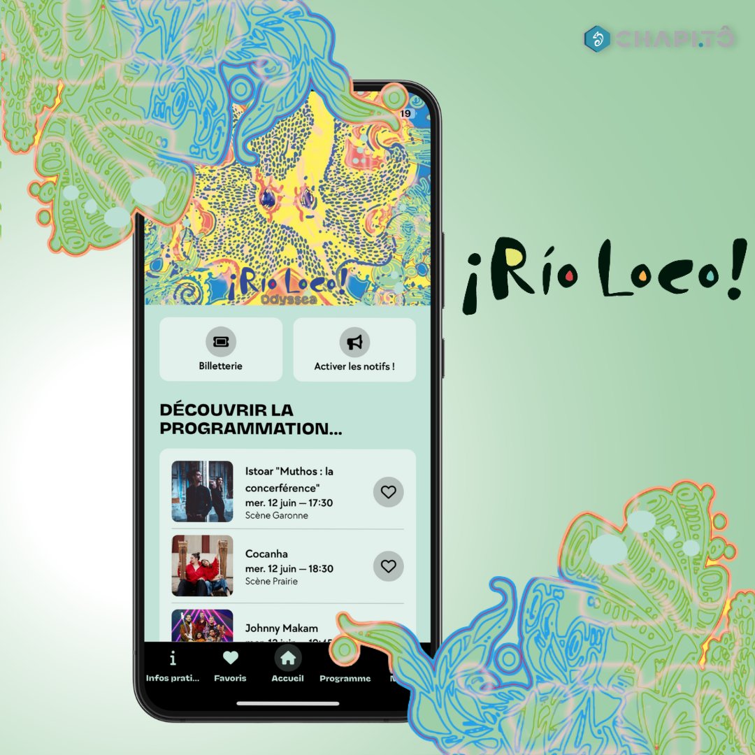 chapi_to's tweet image. On vous donnes rendez-vous du 12 au 16 juin à Toulouse dans la fameuse ville rose...💖

✨Rio Loco revient pour son édition 2024✨

Un grand merci @Rio_Loco pour votre confiance 🫶

📱Restez connectés pour les prochaines aventures avec Chapitô⚡️