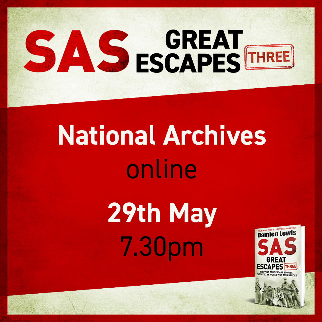 Looking forward to being hosted by @UkNatArchives for my talk on the forthcoming book, SAS Great Escapes 3, as part of their superlative Great Escapes exhibition. Link to that and other events here: geni.us/SASGE3-EVENTS