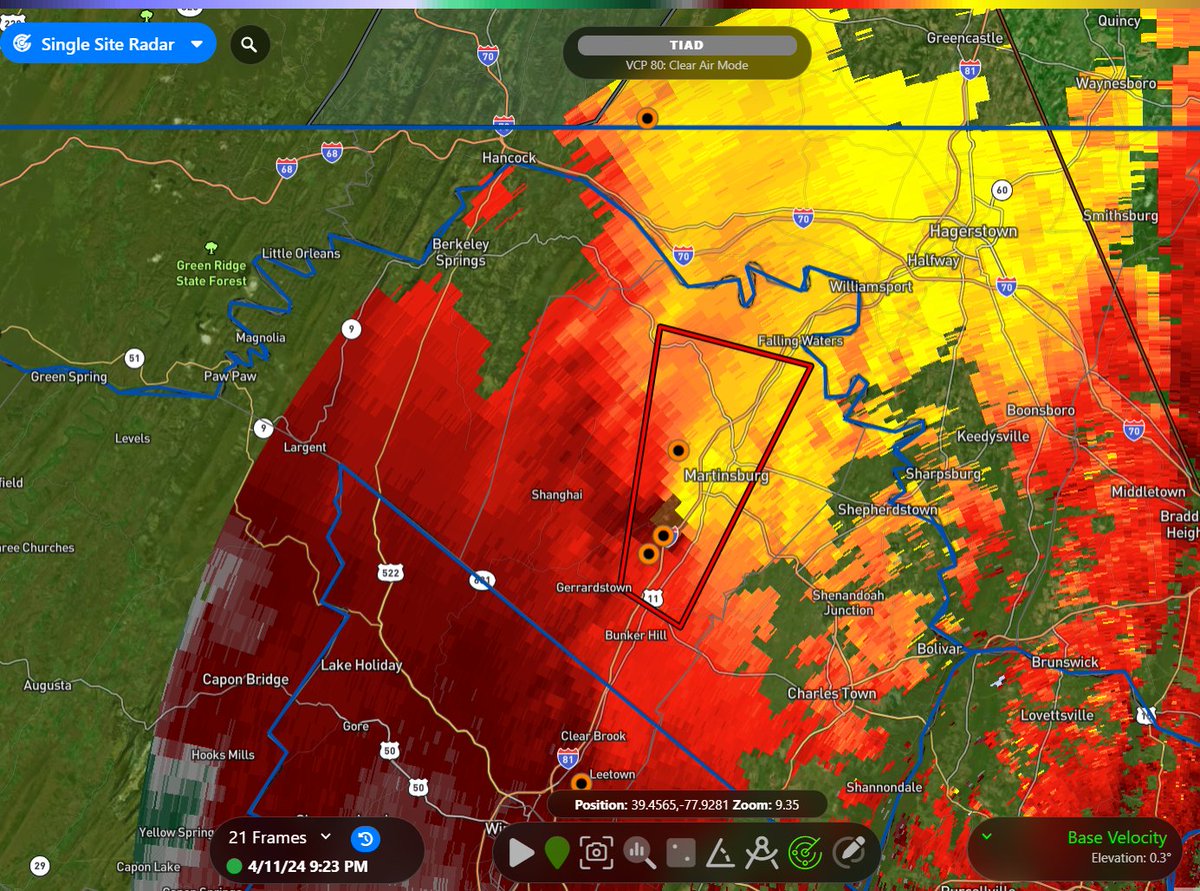 Martinsburg, WV take shelter tornado warning #wvwx #tornado