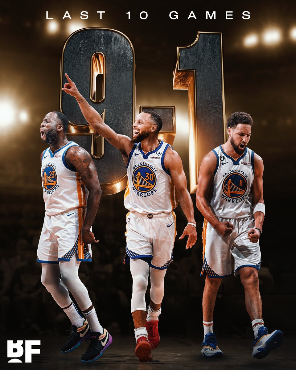 The Warriors are 9-1 over their last 10 games! 🔥