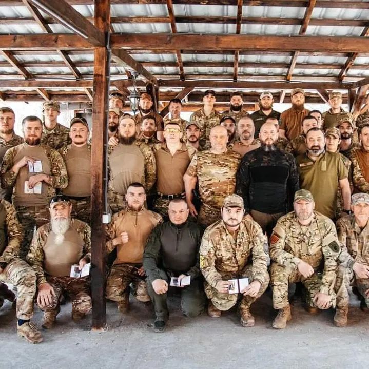 Commander Yarosh awarded the highest award of the UDA the order of the ' Knight Cross' to fighters of the special purpose unit 'Dnipro Stormtroopers.'💪