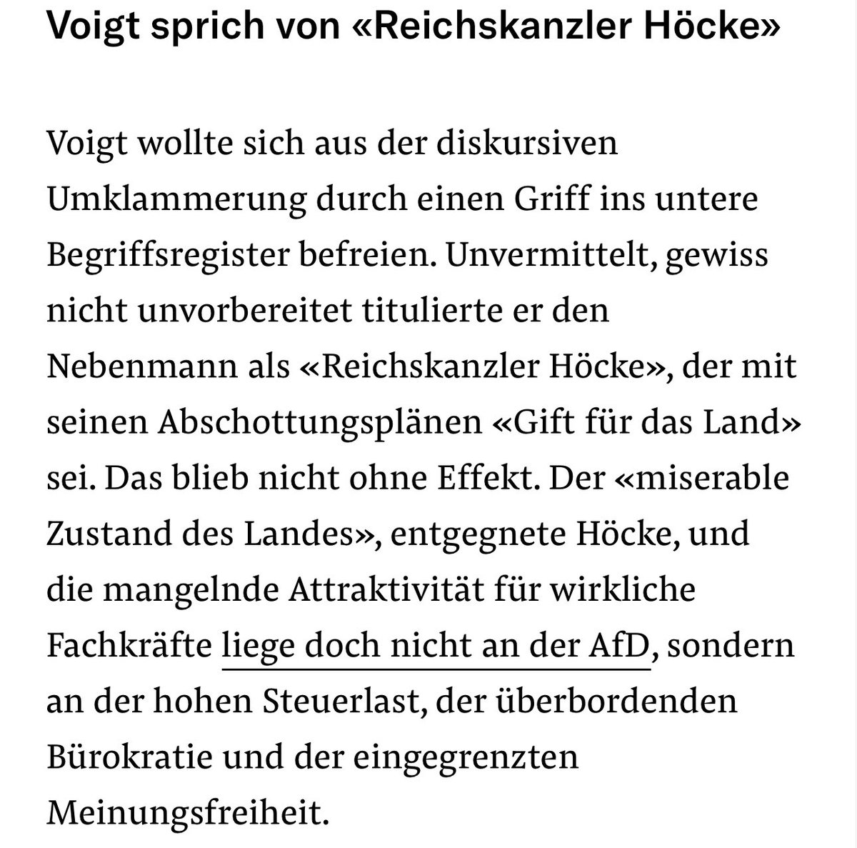 Dafür hätte ich #Voigt anschließend einen Idioten genannt! Außerdem, wer spricht von Abschottung?Ist es so falsch,nicht mehr zu wollen,daß die ganze Welt es sich hier auf unsere Kosten gemütlich macht ? Unser Land wird von Idioten regiert ☝🏻

#nurnochAfD