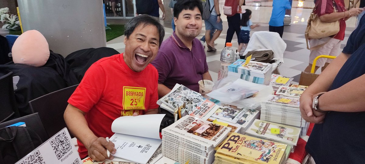 Sir Pol Medina Jr. is here! Grab your copies of Pugad Baboy and get them signed by the legend himself. #KomiketSouth