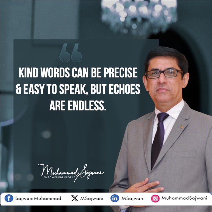 Kind words are magical. These make hearts tender. 

#leadership #coropratelife #disclose #workplace #information #career #aspiration #success #failure #personal #professional #struggle #selfdoubt #politics #trust 

#muhamamdsajwani
#EvolveHR
#EmpowerPeople 
#hrconsultant