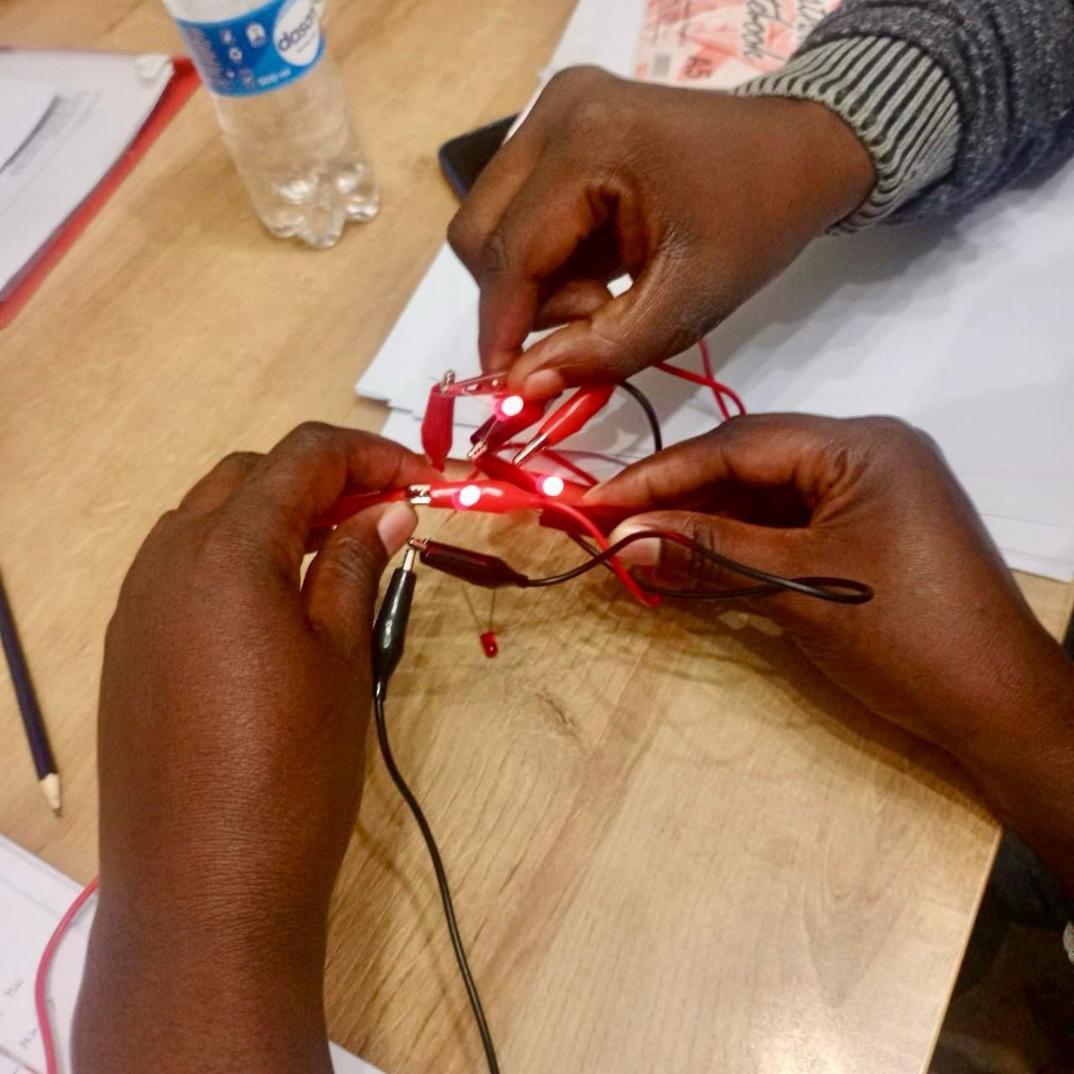 Practical work in STEM is the way to go. Having fun at the office.